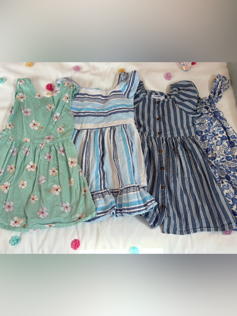 Lot of 4 EUC Girls dresses size 5T Gymboree Old Navy & OshKosh